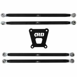 Rear Radius Rods And Plate Fits Polaris RZR XP Turbo 64" 2017 - 2021 Black