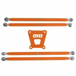 Radius Rods And Plate Fit Polaris RZR RS1 2018 - 2021 Orange By Race-Driven