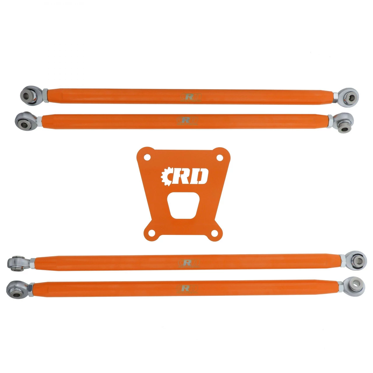 Radius Rods And Plate Fit Polaris RZR RS1 2018 - 2021 Orange By Race-Driven 3 Radius Rods And Plate Fit Polaris RZR RS1 2018 - 2021 Orange By Race-Driven