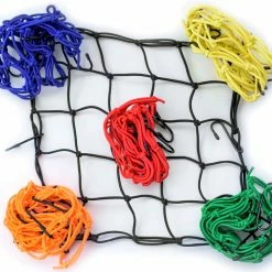 Race-Driven Motorcycle ATV Cargo Net 15 X 15 Inch With 6 Hooks Mesh Web